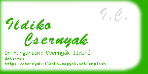 ildiko csernyak business card