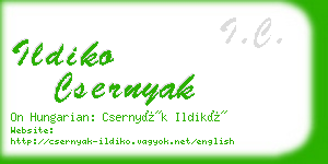 ildiko csernyak business card